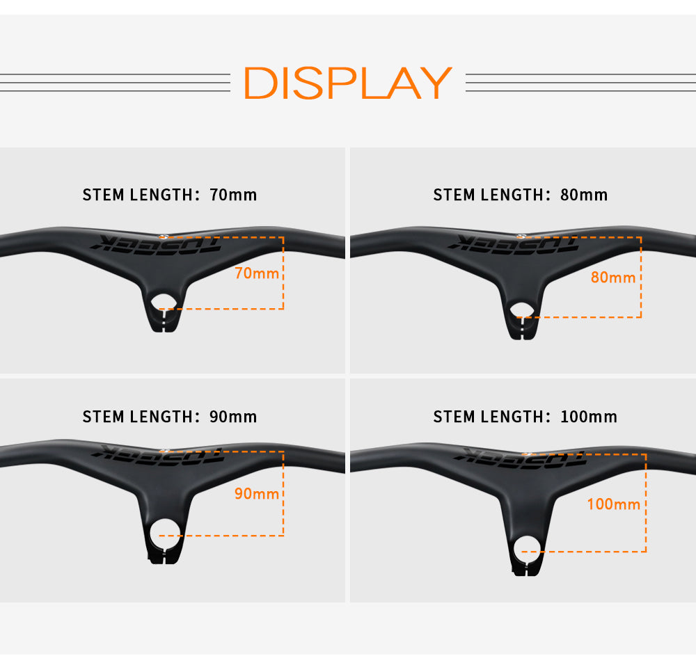 MANUBRIO INTEGRADO TOSEEK CARBONO 740MM (ANCHO) - 90MM (STEM)